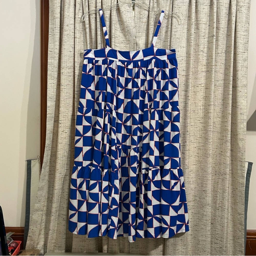 Abel the Label Geometric Tiered Midi Dress - Large